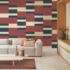 red geometric wallpaper