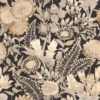 brown botanical wallpaper from casadeco