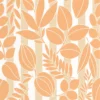 orange botanical wallpaper from casadeco