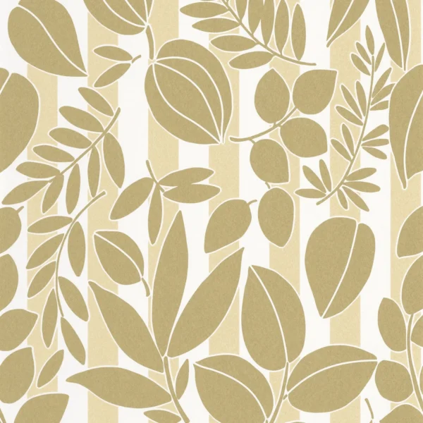 Ramatuelle Wallpaper - Vert Olive / Sable by green botanical wallpaper from casadeco