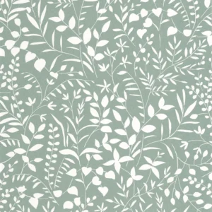blue botanical wallpaper from casadeco