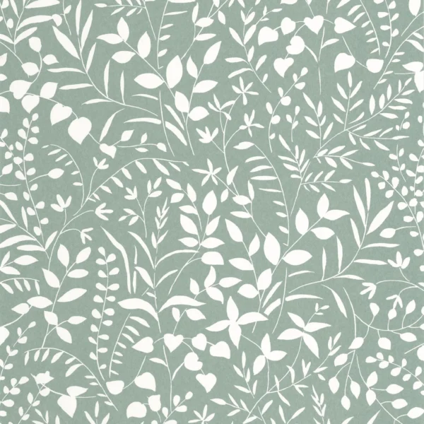 blue botanical wallpaper from casadeco