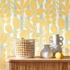 yellow botanical wallpaper