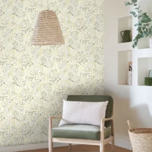 green botanical wallpaper