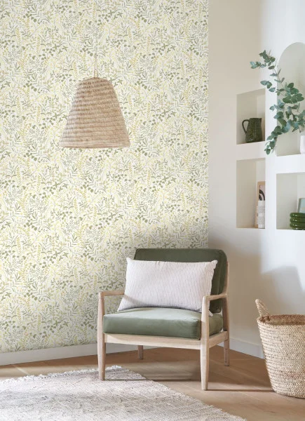 La Bastide Wallpaper - Argile by green botanical wallpaper