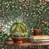 green botanical wallpaper