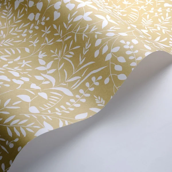 La Bastide Wallpaper - Olive by yellow botanical wallpaper