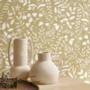 yellow botanical wallpaper