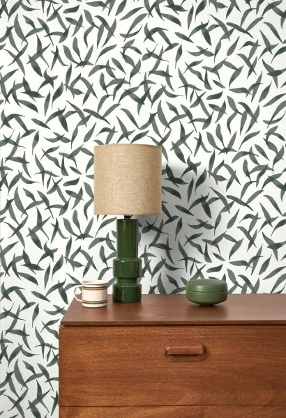 Clos Des Oliviers Wallpaper - Vert Cypres by black-grey misc wallpaper