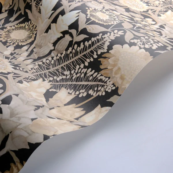 Saint Paul De Vence Wallpaper - Ficelle / Ardoise by brown botanical wallpaper