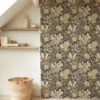 brown botanical wallpaper