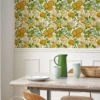 yellow botanical wallpaper