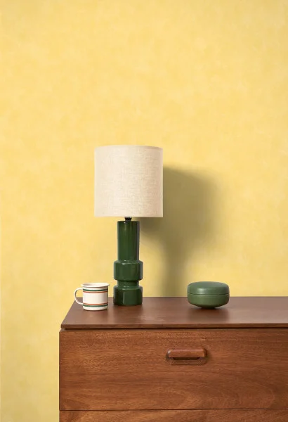 Vallauris Wallpaper - Jaune Soleil by yellow plain wallpaper