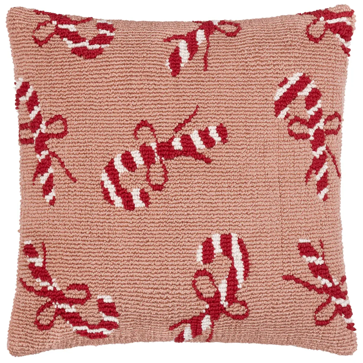 Candy Canes Tufted 45Cm Cushion - Pink / Red by Candy Canes Tufted 45Cm Cushion - Pink / Red from