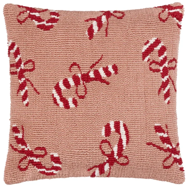Candy Canes Tufted 45Cm Cushion - Pink / Red from