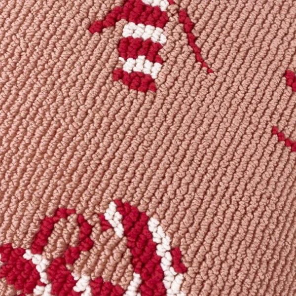 Candy Canes Tufted 45Cm Cushion - Pink / Red from