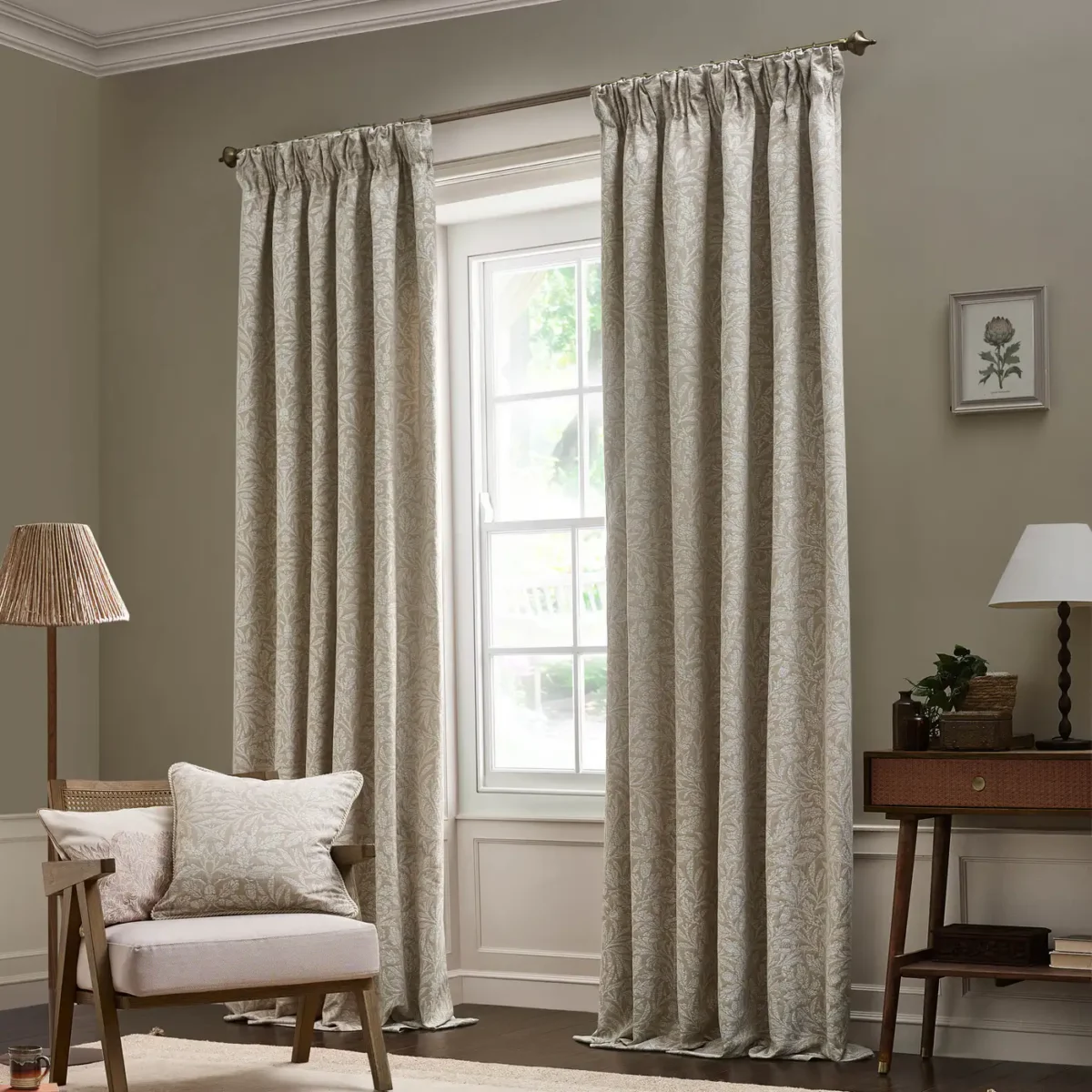 Acorn Tonal Jacquard 50cm Cushion - Linen from