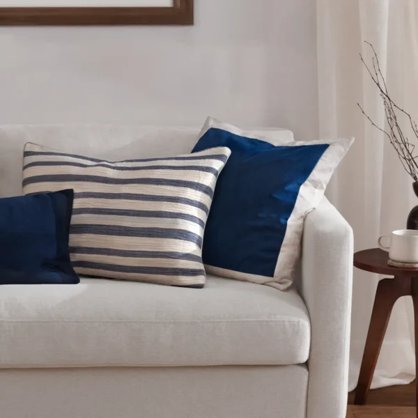 Auden Linen Velvet 50cm Cushion - Indigo by Auden Linen Velvet 50cm Cushion - Indigo from
