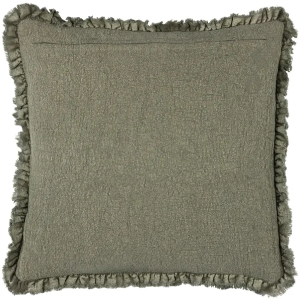 Bertie Washed Cotton Velvet 45cm Cushion - Moss by Bertie Washed Cotton Velvet 45cm Cushion - Moss from