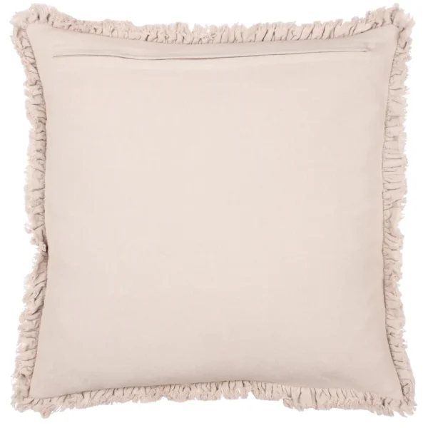 Bertie Washed Cotton Velvet 45cm Cushion - Natural from