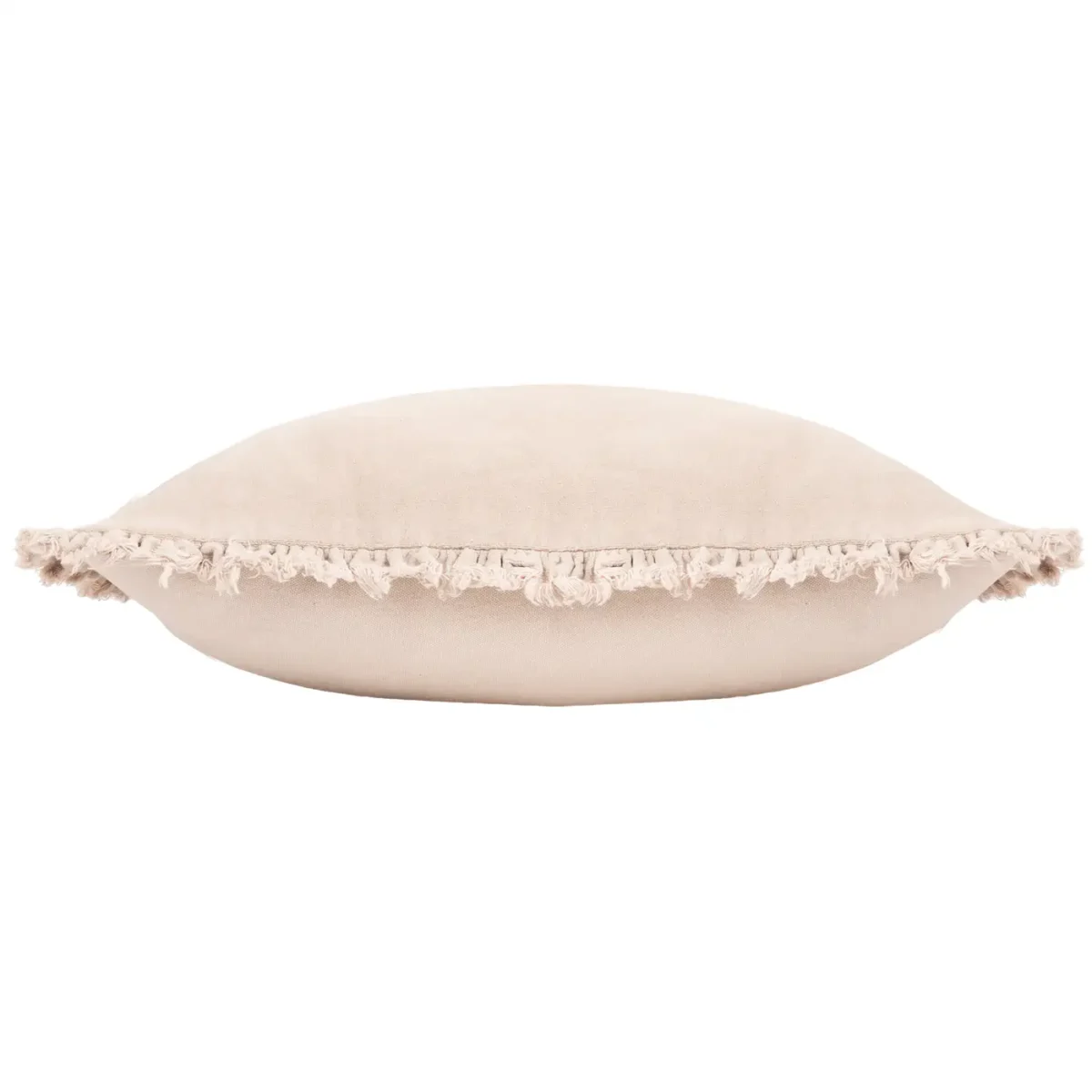 Bertie Washed Cotton Velvet 45cm Cushion - Natural from