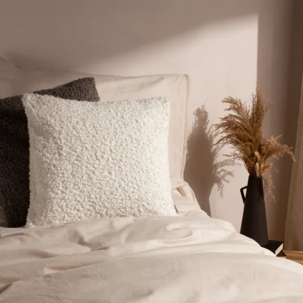 Cabu Chunky Boucle 45cm Cushion - Ecru from