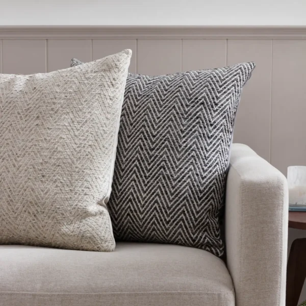 Croft Twill Woven 50cm Cushion - Charcoal from
