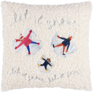 Christmas Together Snow Angels 43cm Cushion - Snow