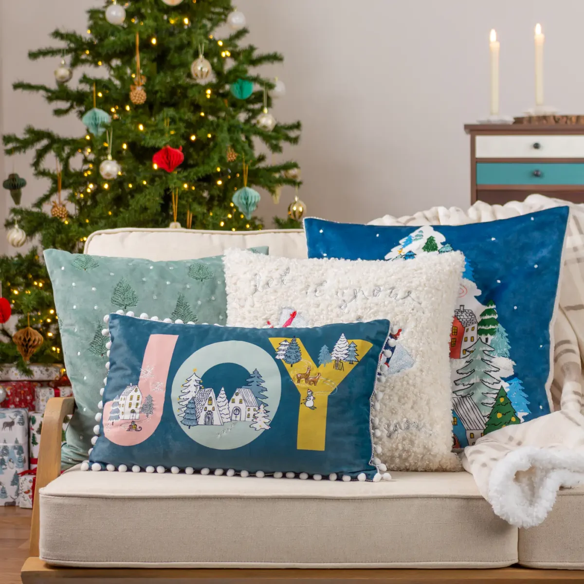 Christmas Together Snow Angels 43cm Cushion - Snow by Christmas Together Snow Angels 43cm Cushion - Snow from