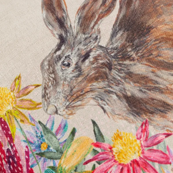 Country Wilds Blossom Hare 45cm Cushion - Multi by Country Wilds Blossom Hare 45cm Cushion - Multi from