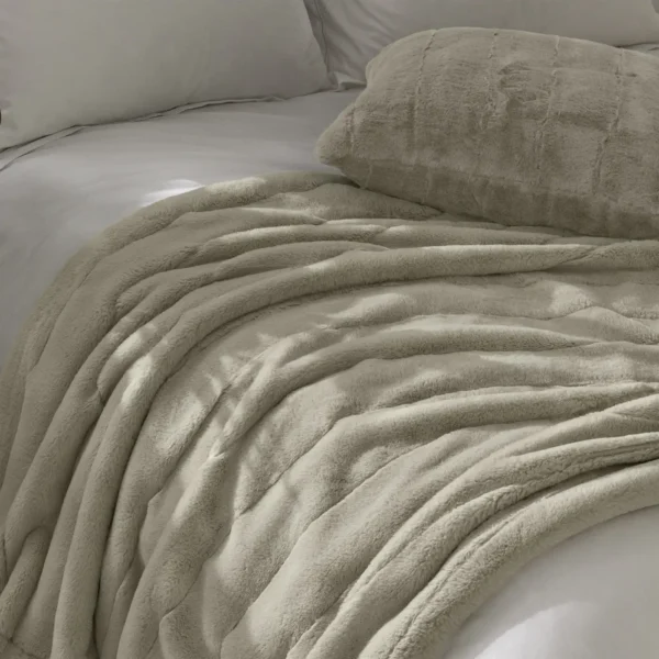 Empress Faux Fur 45cm Cushion - Oatmeal by Empress Faux Fur 45cm Cushion - Oatmeal from