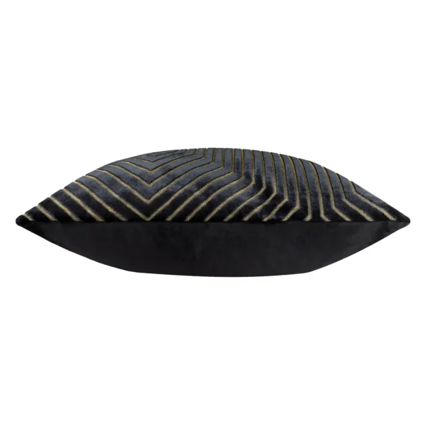 Evoke Cut Velvet 55cm Cushion - Black by Evoke Cut Velvet 55cm Cushion - Black from