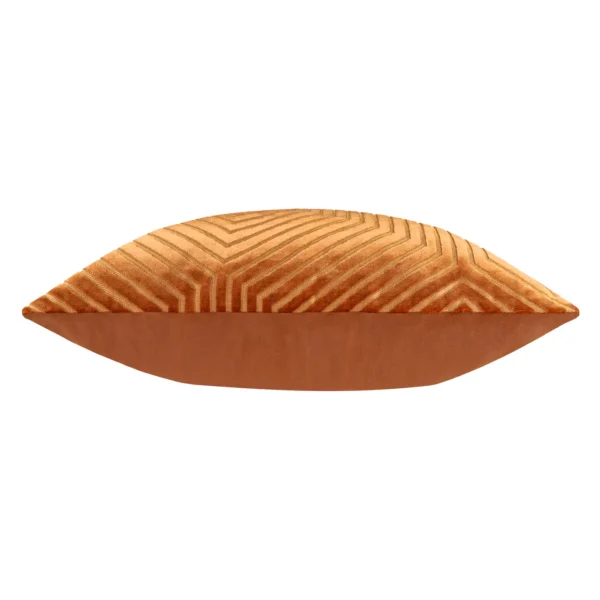 Evoke Cut Velvet 55cm Cushion - Brick from