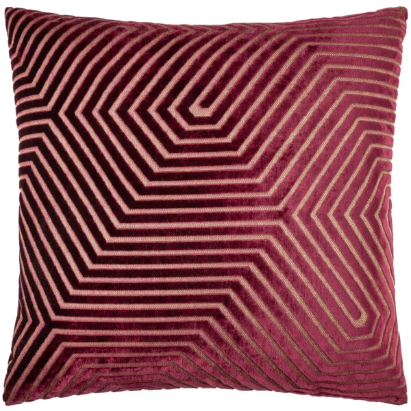 Evoke Cut Velvet 55cm Cushion - Burgandy by Evoke Cut Velvet 55cm Cushion - Burgandy from