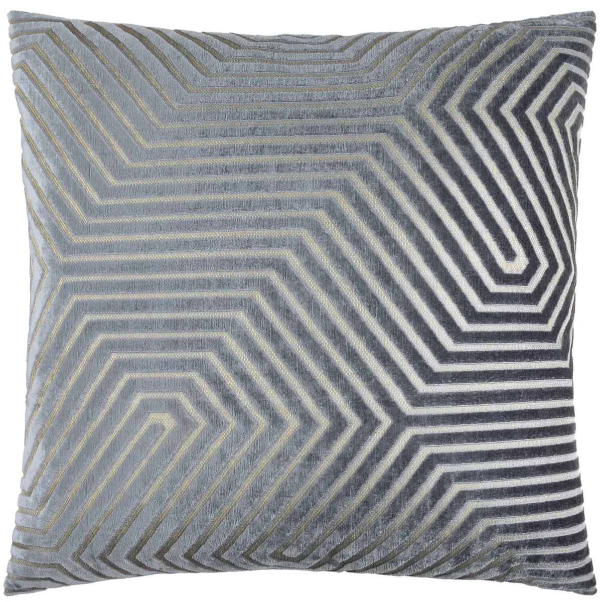 Evoke Cut Velvet 55cm Cushion - Charcoal from