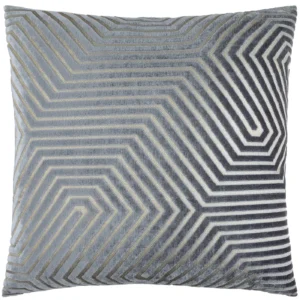 Evoke Cut Velvet 55cm Cushion - Charcoal