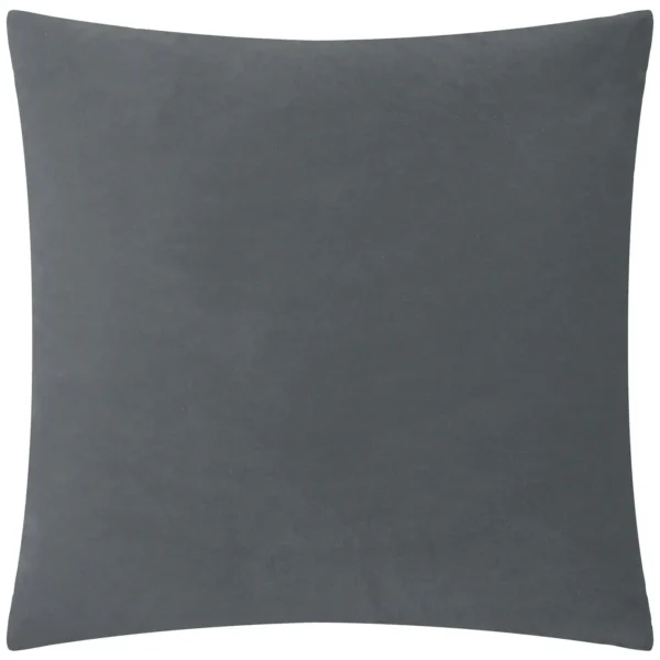 Evoke Cut Velvet 55cm Cushion - Charcoal by Evoke Cut Velvet 55cm Cushion - Charcoal from
