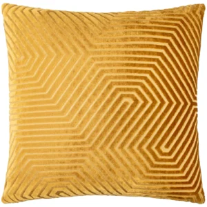 Evoke Cut Velvet 55cm Cushion - Gold