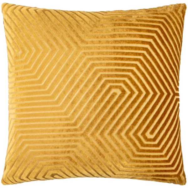 Evoke Cut Velvet 55cm Cushion - Gold by Evoke Cut Velvet 55cm Cushion - Gold from