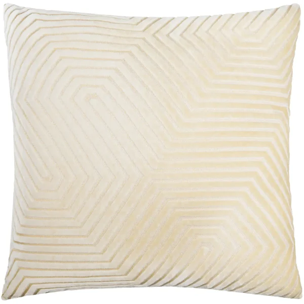 Evoke Cut Velvet 55cm Cushion - Ivory by Evoke Cut Velvet 55cm Cushion - Ivory from