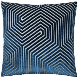 Evoke Cut Velvet 55cm Cushion - Navy