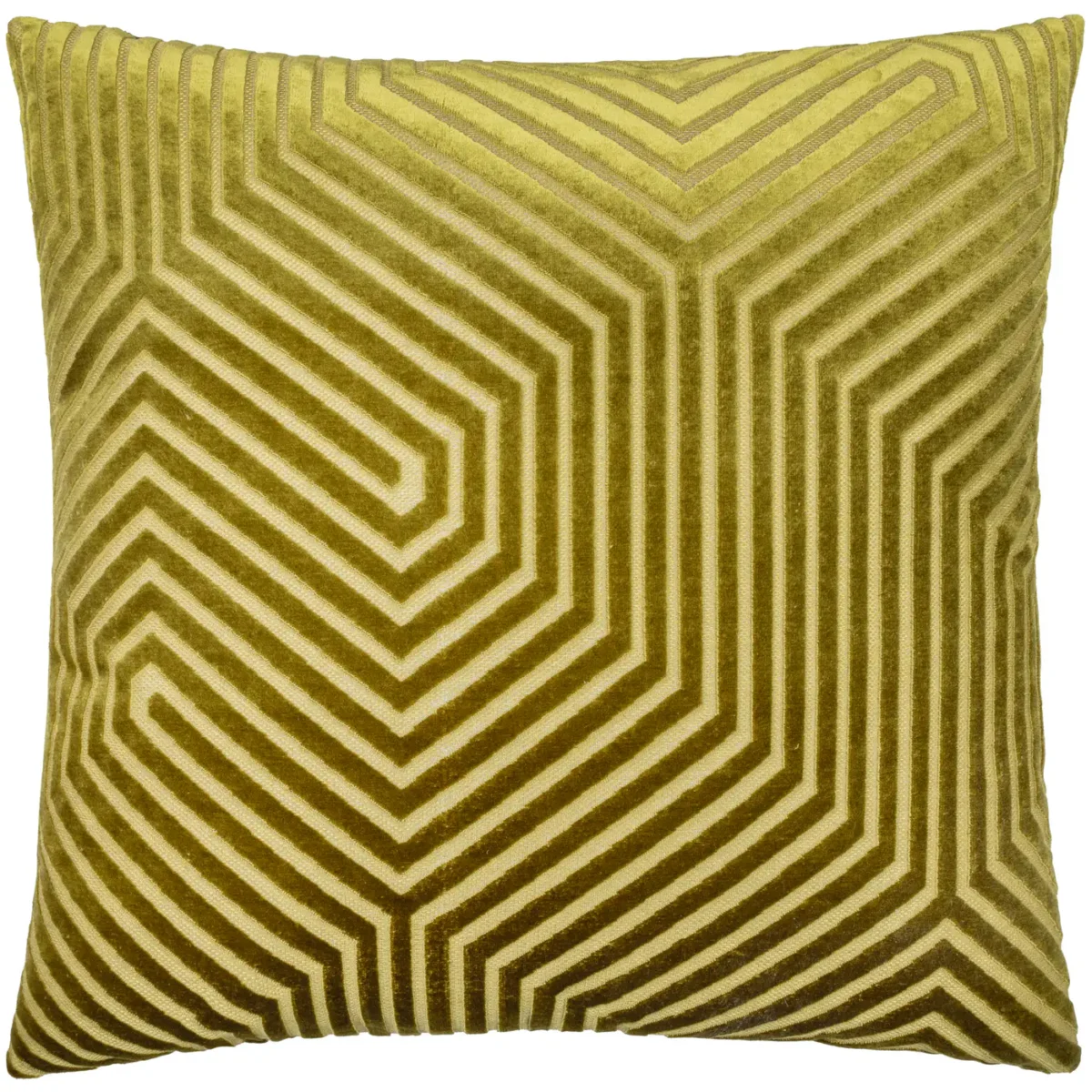 Evoke Cut Velvet 55cm Cushion - Olive by Evoke Cut Velvet 55cm Cushion - Olive from