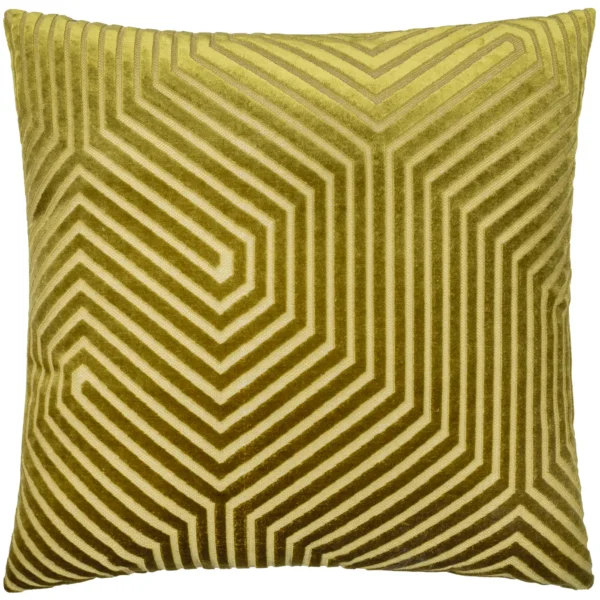 Evoke Cut Velvet 55cm Cushion - Olive by Evoke Cut Velvet 55cm Cushion - Olive from