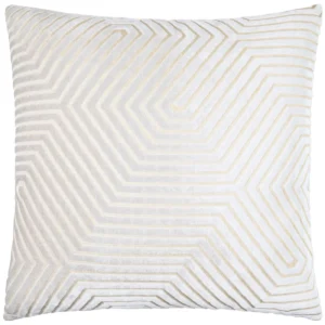 Evoke Cut Velvet 55cm Cushion - Oyster