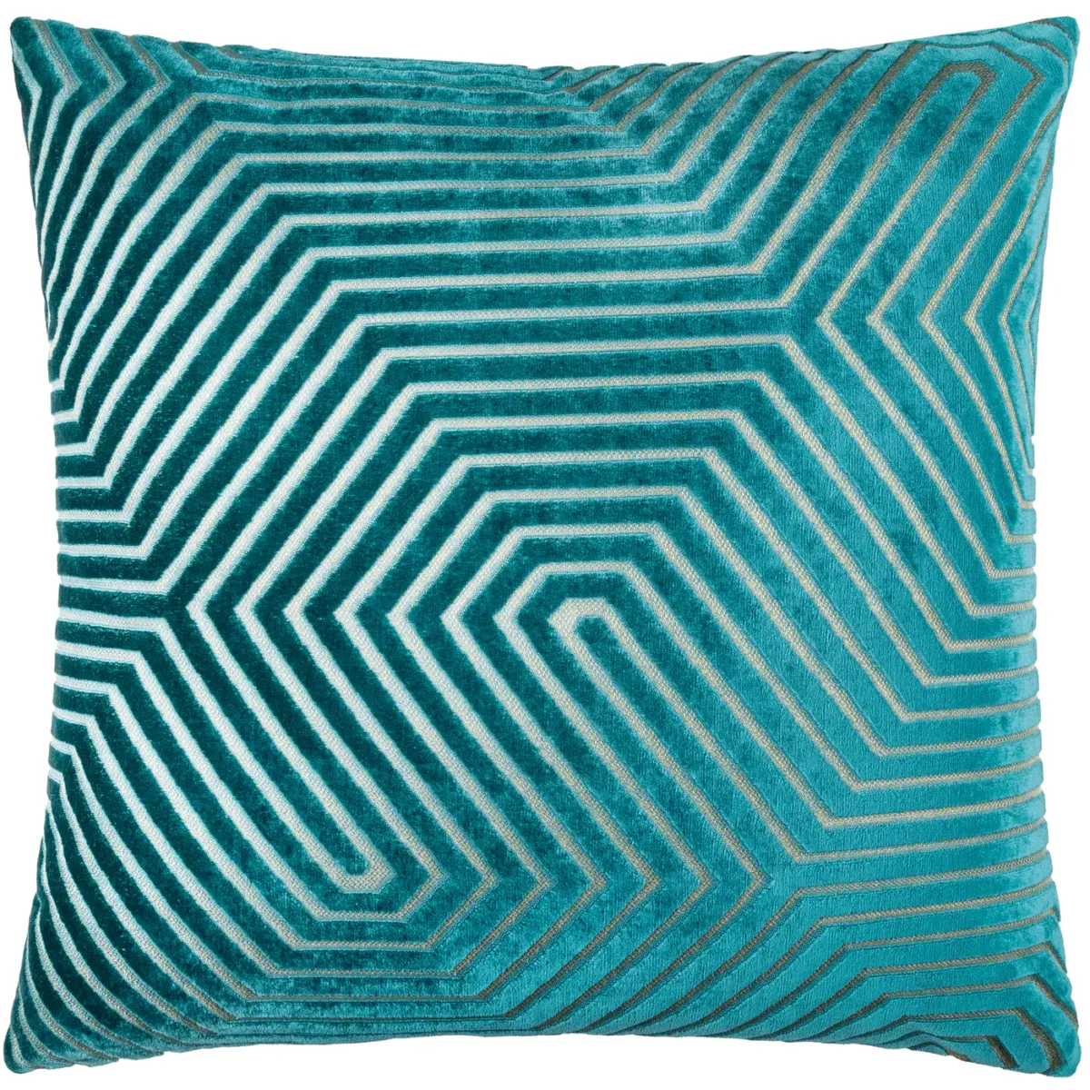 Evoke Cut Velvet 55cm Cushion - Teal by Evoke Cut Velvet 55cm Cushion - Teal from