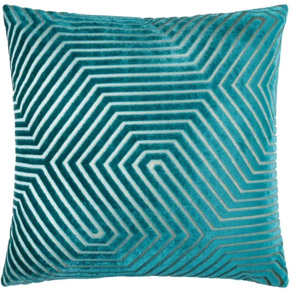Evoke Cut Velvet 55cm Cushion - Teal by Evoke Cut Velvet 55cm Cushion - Teal from