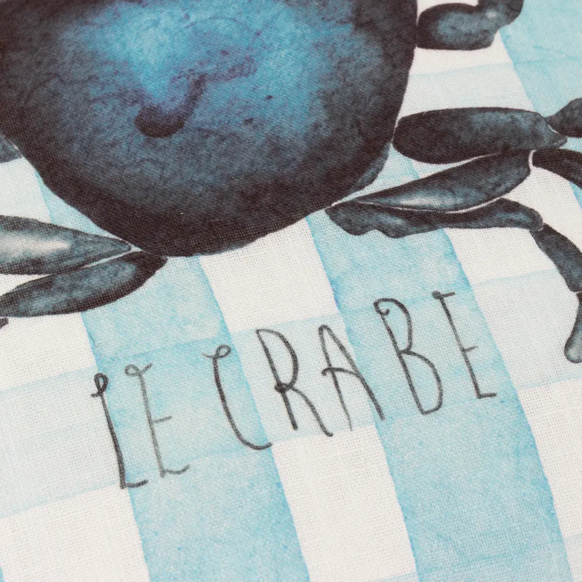 Gingham Crab 43cm Cushion - Blue from