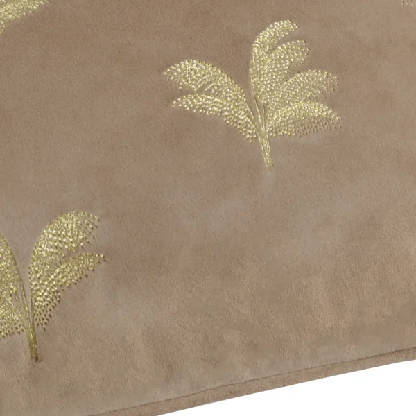 Guilded Palms Embroidered 45cm Cushion - Mink by Guilded Palms Embroidered 45cm Cushion - Mink from