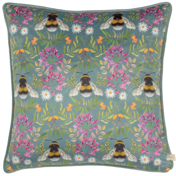 House Of Bloom Zinnia Bee Repeat 43cm Cushion - Multi from