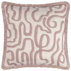 Lina Abstract 45cm Cushion - Soft Pink